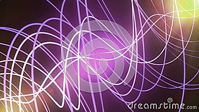 purple neon lines light pack isolated on black and Colorful glowing lines or borders collection isolated on dark blue Stock Photo