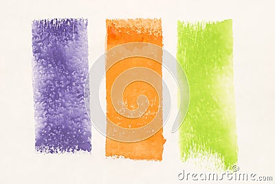 Purple Orange Green Watercolor Stock Photo