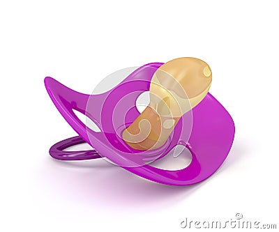 Purple pacifier Stock Photo