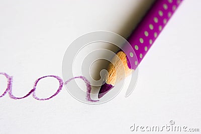 Purple pencil Stock Photo