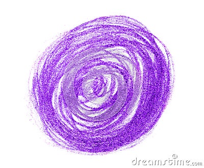 Purple pencil scribble on white background Stock Photo