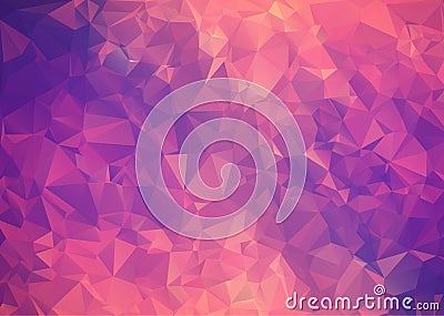 Purple pink abstract background polygon. Vector Illustration