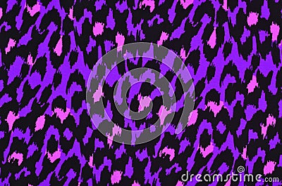 Purple and pink leopard fur pattern. Stock Photo