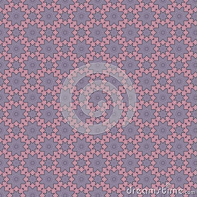 Purple, pink and lilac mosaic geometric pattern Textured pattern. Light and dark colors, saturated hues. Cartoon Illustration
