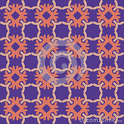Purple pink pastel mandala art seamless pattern floral design background vector illustration Vector Illustration