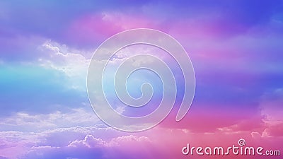 Purple and pink sky with clouds and sunrays Stock Photo