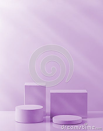 Purple podium Stock Photo
