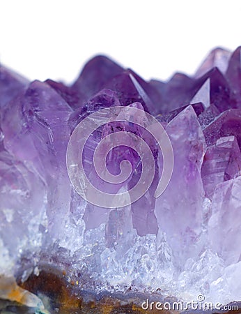 Purple quartz amethyst Stock Photo