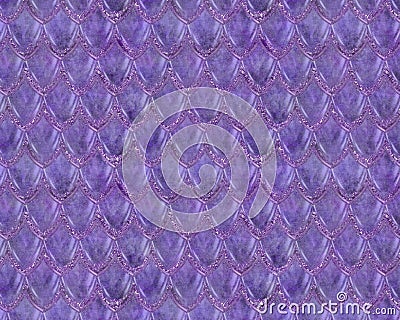 Purple Repeating Mermaid Fish Scale Pattern Stock Photo