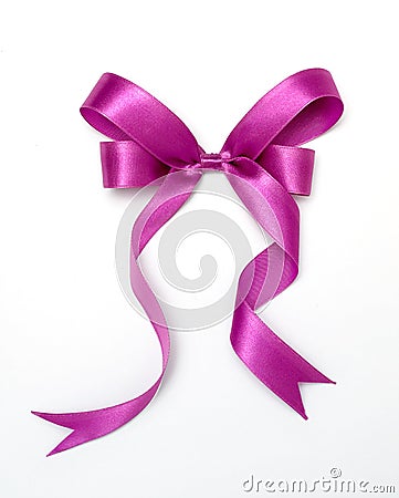 Purple ribbon Stock Photo