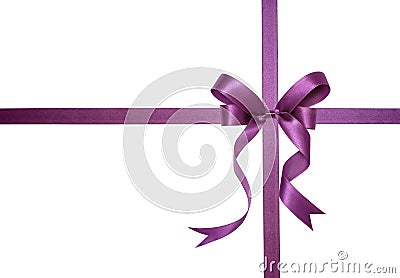 Purple ribbon Stock Photo
