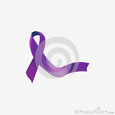 Purple ribbon Stock Photo