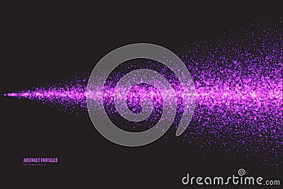 Purple Shimmer Glowing Round Particles Vector Background Vector Illustration