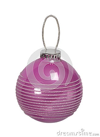 Purple shiny christmass ball Stock Photo