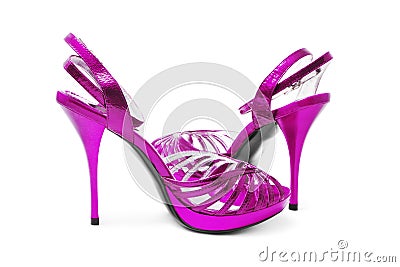 Purple shoes Stock Photo