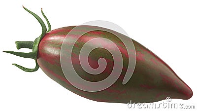 Purple Smaragd heirloom tomato, isolated Stock Photo