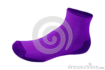 Purple sock isolated Stock Photo