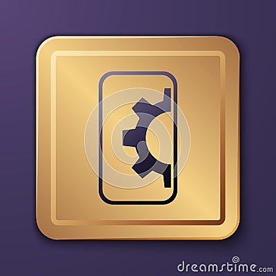 Purple Software, web development, programming concept icon isolated on purple background. Programming language and Vector Illustration