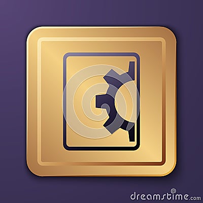 Purple Software, web development, programming concept icon isolated on purple background. Programming language and Vector Illustration