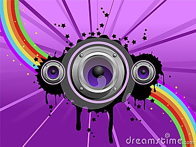 Purple speaker background Vector Illustration