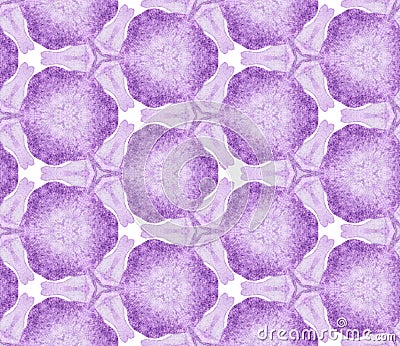 Purple spring geometry seamless pattern. Hand draw Stock Photo