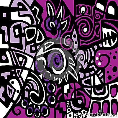 Purple stylized abstraction Vector Illustration