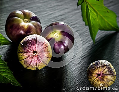 Purple Tomatillos Stock Photo