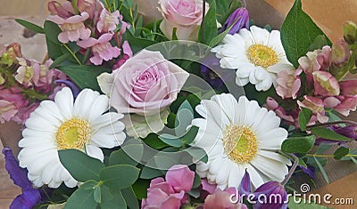 Purple tone Flower bouquet Stock Photo