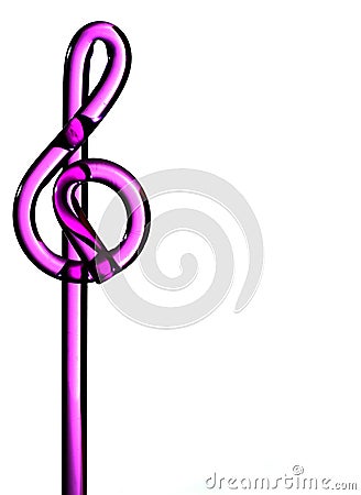 Purple Treble Clef Stock Photo