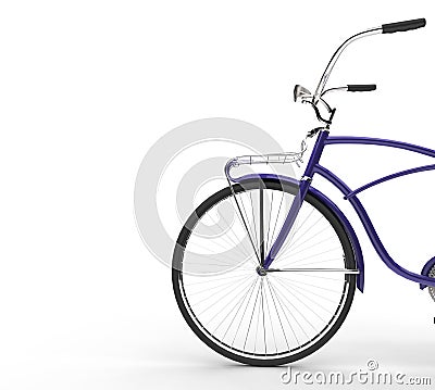 Purple Vintage Bicycle Stock Photo