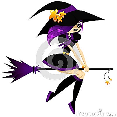 Purple Witch Stock Photo