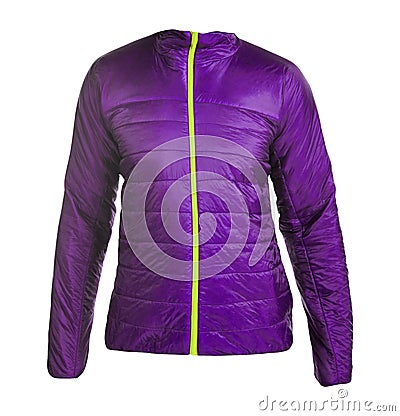 Purple women winter jacket Stock Photo