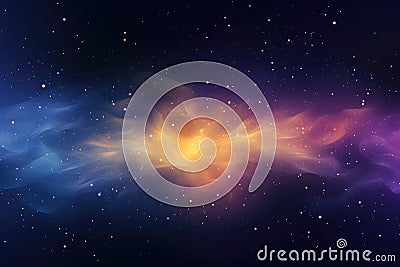 Purple Yellow Blue Space , Panoramic Background Stock Photo