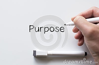 Purpose written on whiteboard Stock Photo