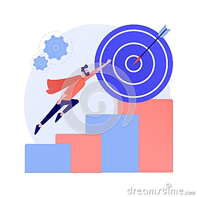 Reaching goal vector concept metaphor Vector Illustration