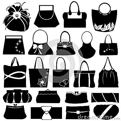 Purse Collage Vector Illustration