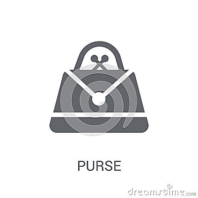 Purse icon. Trendy Purse logo concept on white background from e Vector Illustration