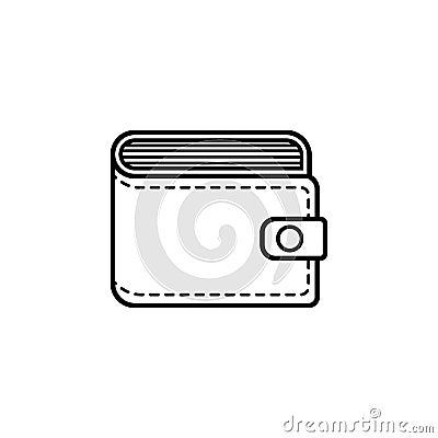 Purse line icon, business financial Vector Illustration