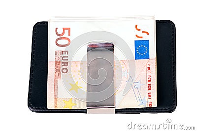 Purse, money, euro Stock Photo