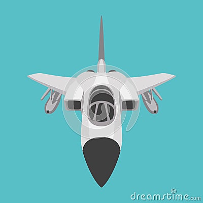 Pursuit-plane vector illustration flat style front side Vector Illustration