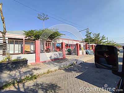 Purwodadi traditional market building, Central Java, Indonesia. Editorial Stock Photo