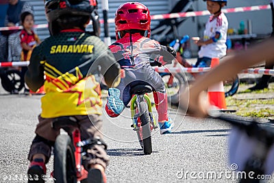 Push Bike races Children from 2 years to 7 Editorial Stock Photo