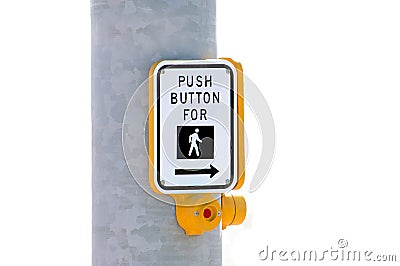 Push Button to Cross Street Stock Photo