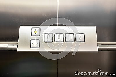 Push buttons in the elevator Stock Photo