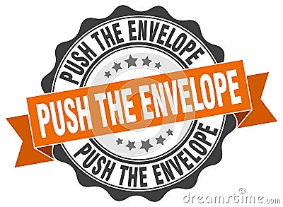 push the envelope seal. stamp Vector Illustration