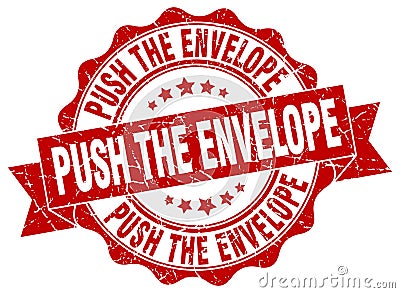 push the envelope seal. stamp Vector Illustration