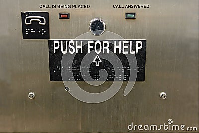 Push for Help Stock Photo