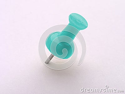 Push pin - Aqua Stock Photo