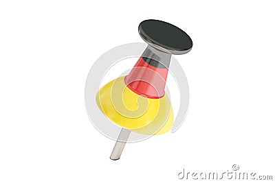 Push pin with flag of Germany, 3D rendering Stock Photo