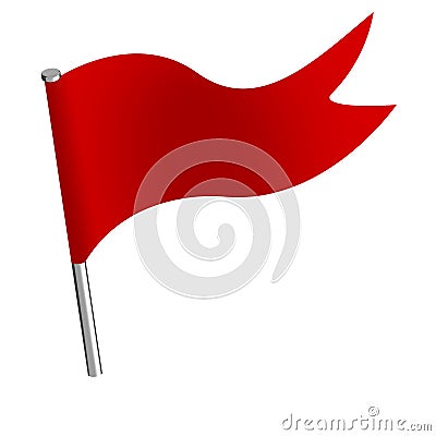 Push pin flag Cartoon Illustration